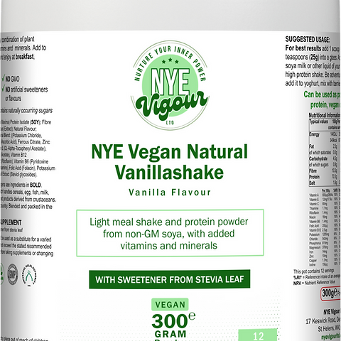 NYE Vegan Natural Vanillashake Vanilla Flavour