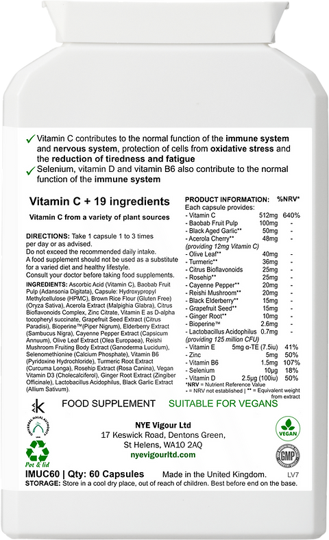 NYE High Strength Immunity Supplement for Enhanced Health and Wellness