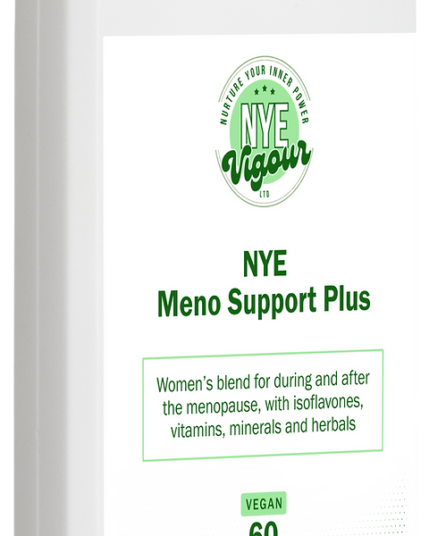 NYE Meno Support Plus Fitness Dietary Supplement for Women with Isoflavones Vitamins Minerals & Herbs Vegan 60 Capsules - Healthcare