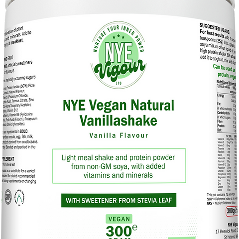 NYE Vegan Natural Vanillashake Vanilla Flavour