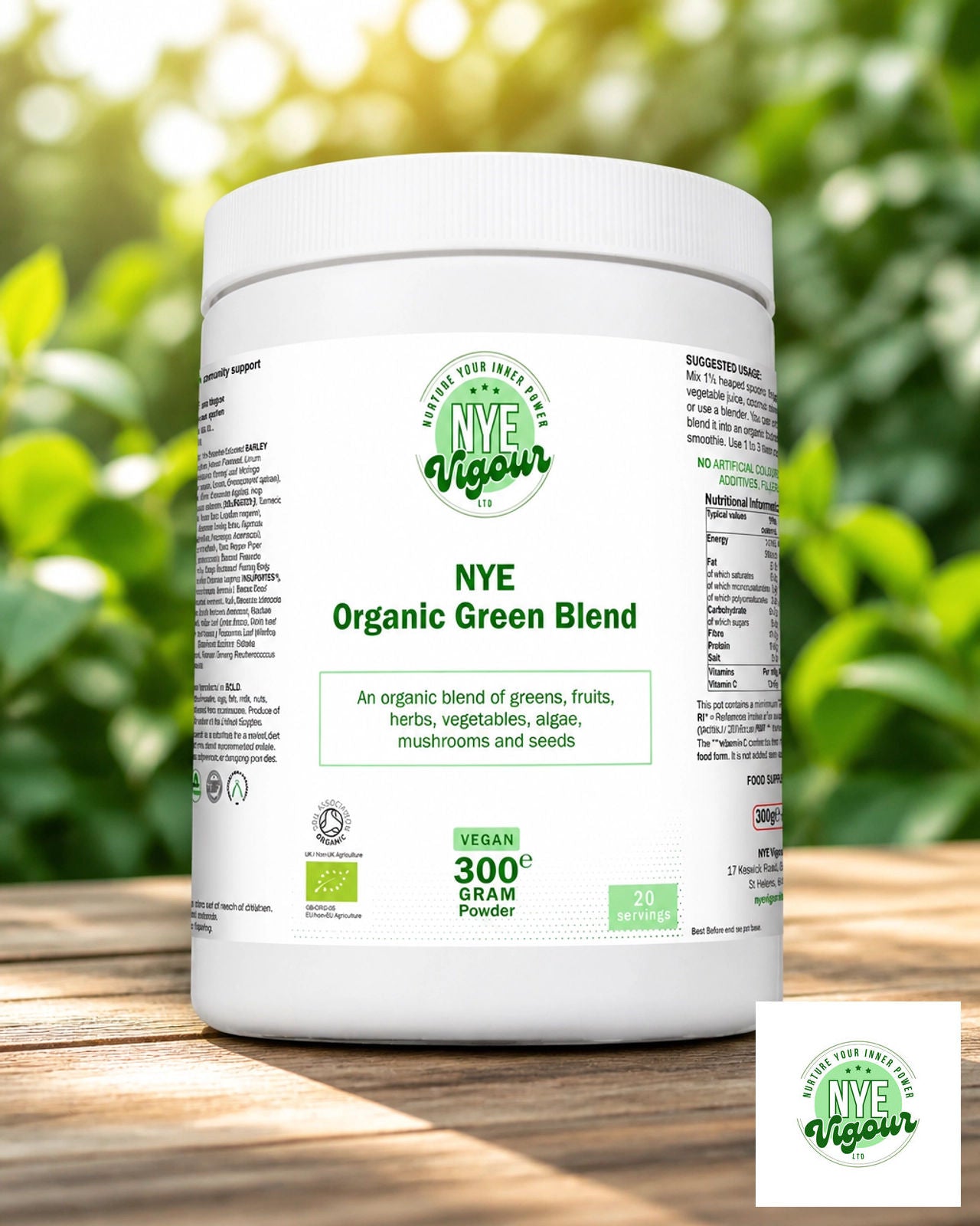 NYE Organic Green Blend 300g - Healthcare & Fitness Supplement for Optimal Wellness
