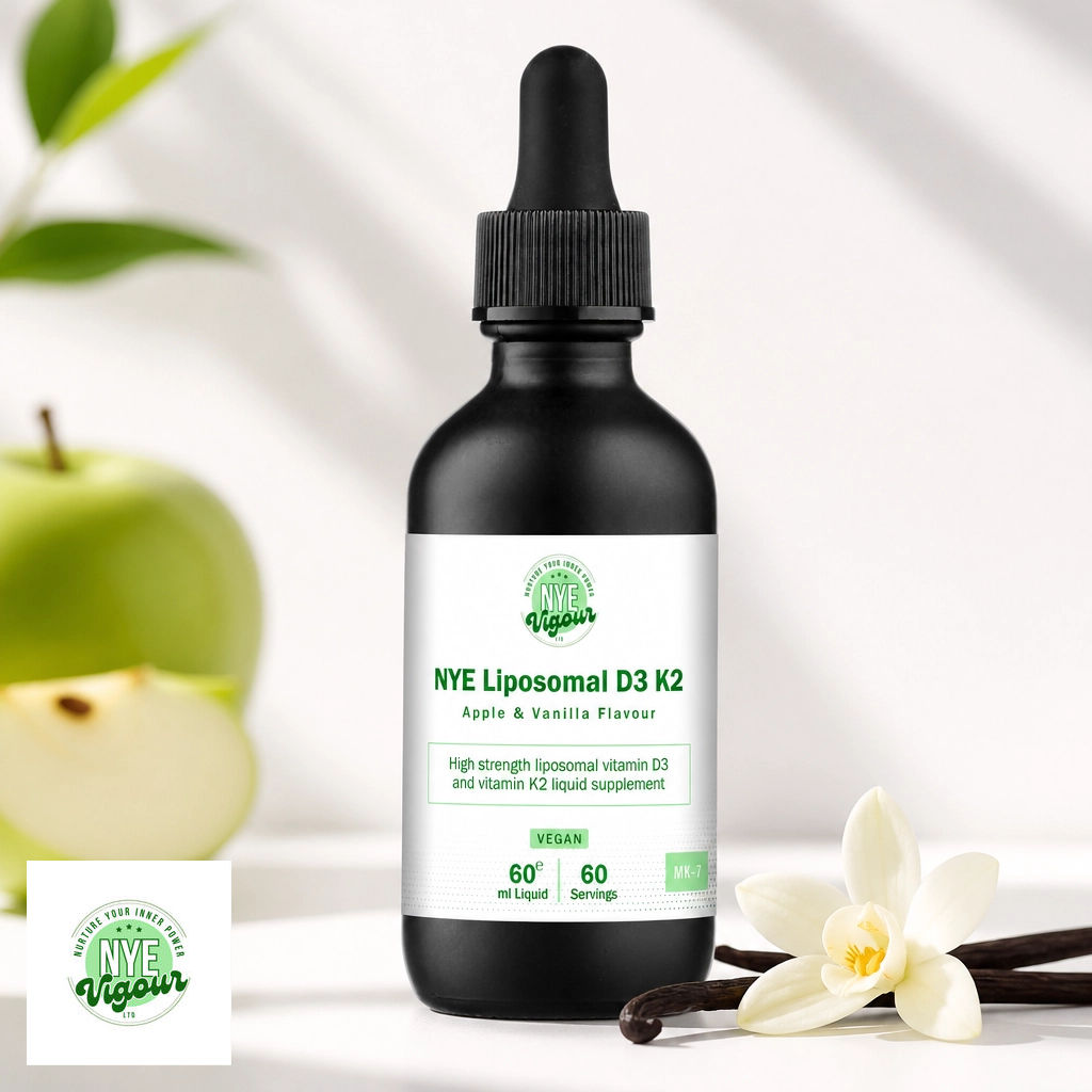 NYE Liposomal D3 K2 Apple & Vanilla Flavour Supplement for Optimal Health - Essential Vitamins for Well-being - Healthcare
