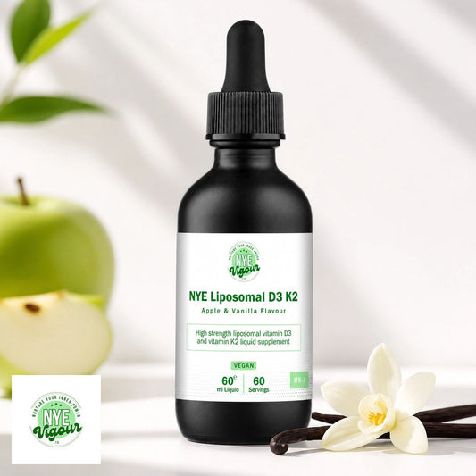 NYE Liposomal D3 K2 Apple & Vanilla Flavour Supplement for Optimal Health - Essential Vitamins for Well-being - Healthcare