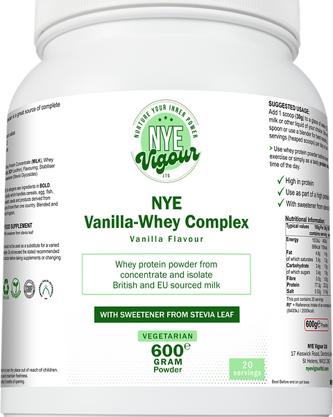 NYE Vanilla-Whey Complex Vanilla Flavour Protein for Optimal Nutrition and Taste