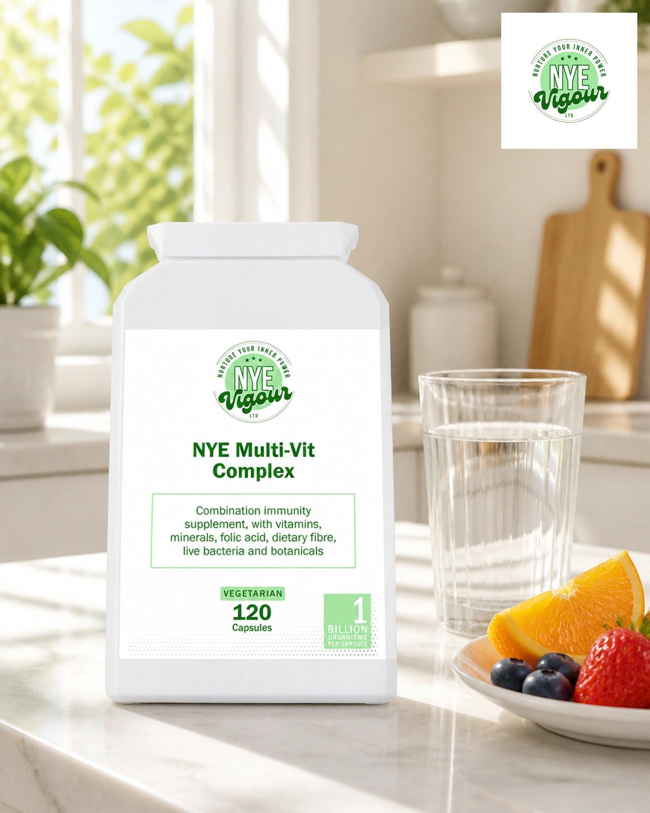 NYE Multi-Vit Complex - Essential Nutritional Supplement for Daily Health Support with Vitamins Minerals & Botanicals Vegan Capsules - Healthcare
